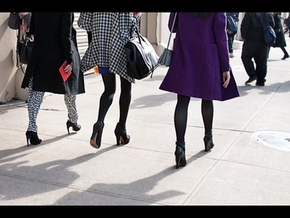 New York Fashion Week street style, New York, New York. 