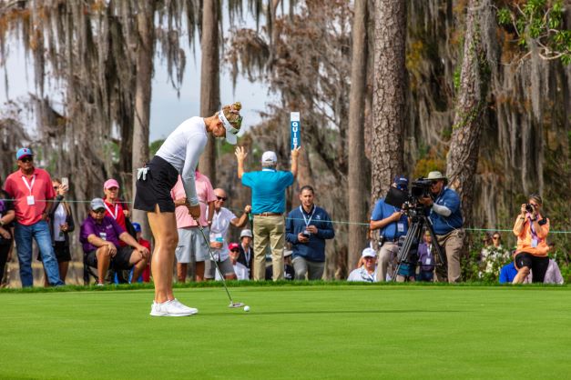 LPGA athlete on course, Hilton Grand Vacations Tournament of Champions, Orlando, Florida. 