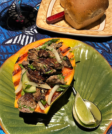 Hawaiian food beautifully plated. 