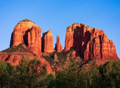 Cathedral Rock in Sedona, Arizona, at sunset