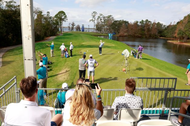 Beautiful view from American Express hospitality tent, Hilton Grand Vacations Tournament of Champions, Orlando.