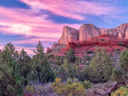 Sunset at Lee Mountain in Sedona, Arizona